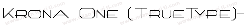 Krona One (TrueType)字体转换